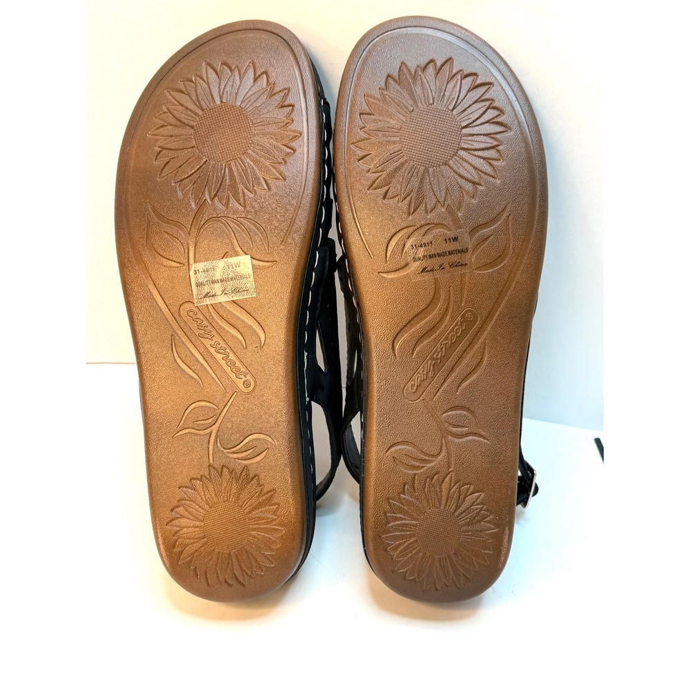 Easy Street Women's Kehlani Sandals Black Size 11W NWT and BOX - Picture 8 of 10
